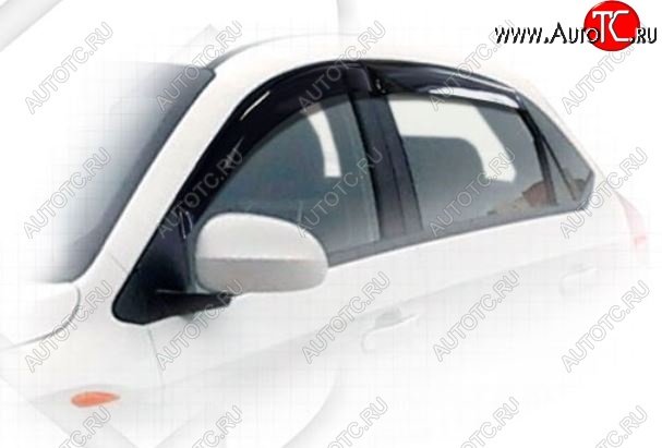 1 899 р. Дефлектора окон CA-Plastiс Chery Tiggo 2 (2017-2025) (Classic полупрозрачный, Без хром.молдинга)  с доставкой в г. Воронеж