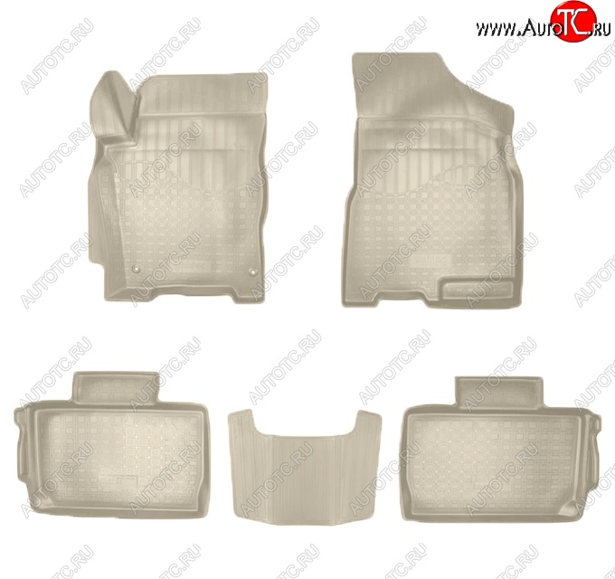 2 699 р. Коврики салонные Noplast (3D)  Chery Tiggo 2 (2017-2025) (Бежевые)  с доставкой в г. Воронеж