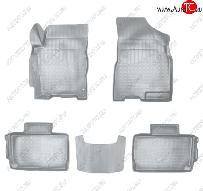 2 699 р. Коврики салонные Noplast (3D)  Chery Tiggo 2 (2017-2025) (Серые)  с доставкой в г. Воронеж