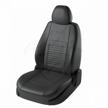 Чехлы для сидений Lord Autofashion Турин (экокожа) Chery Tiggo 3 (2014-2020) (Чёрный, вставка чёрная)