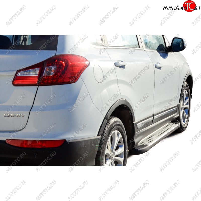 31 999 р. Порожки для ног Бумер (алюминий) Chery Tiggo 5 (T21) дорестайлинг (2014-2017)  с доставкой в г. Воронеж