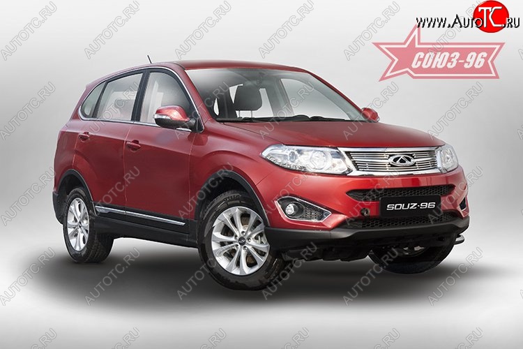 4 859 р. Декоративный элемент решетки радиатора Souz-96 (d10) Chery Tiggo 5 (T21) дорестайлинг (2014-2017)  с доставкой в г. Воронеж