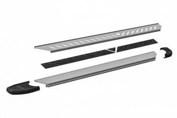 17 399 р. Пороги алюминиевые Slitkoff  Chery Tiggo 7 (2016-2020) (Elite Silver)  с доставкой в г. Воронеж. Увеличить фотографию 3