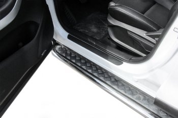 17 899 р. Защита порогов Slitkoff (Ø 57 мм, с листом) Chery Tiggo 7 (2016-2020)  с доставкой в г. Воронеж. Увеличить фотографию 4