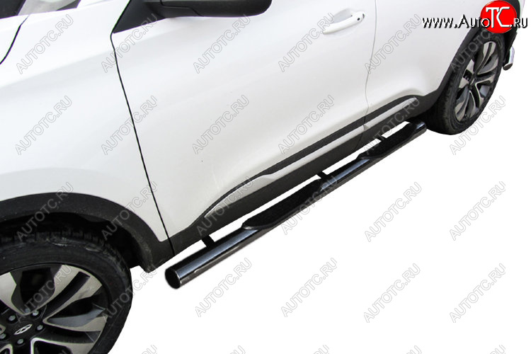 17 899 р. Защита порогов Slitkoff (Ø 76 мм, с проступями)  Chery Tiggo 4 (2018-2023) 1-ый рестайлинг (Полированная нержавейка)  с доставкой в г. Воронеж