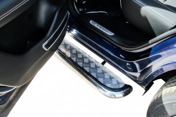 17 699 р. Защита порогов Slitkoff (Ø 57 мм, с листом) Chery Tiggo 8 1 T18 рестайлинг (2019-2023)  с доставкой в г. Воронеж. Увеличить фотографию 7