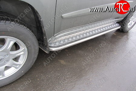 15 349 р. Защита порогов Slitkoff (Ø 42, с листом усиленная) Chery Tiggo T11 рестайлинг (2013-2016)  с доставкой в г. Воронеж