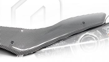 2 479 р. Дефлектор капота (2006-2010) CA-Plastik  Chery Tiggo T11 (2005-2013) дорестайлинг (серия Шелкография карбон-серебро)  с доставкой в г. Воронеж. Увеличить фотографию 2
