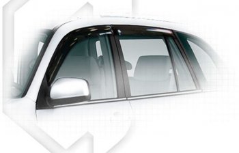 Дефлектора окон CA-Plastiс (рестайл) Chery Tiggo T11 рестайлинг (2013-2016) (Classic полупрозрачный, Без хром.молдинга)