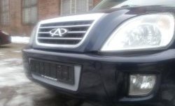 1 539 р. Сетка на бампер Russtal (хром) Chery Tiggo T11 дорестайлинг (2005-2013)  с доставкой в г. Воронеж. Увеличить фотографию 4
