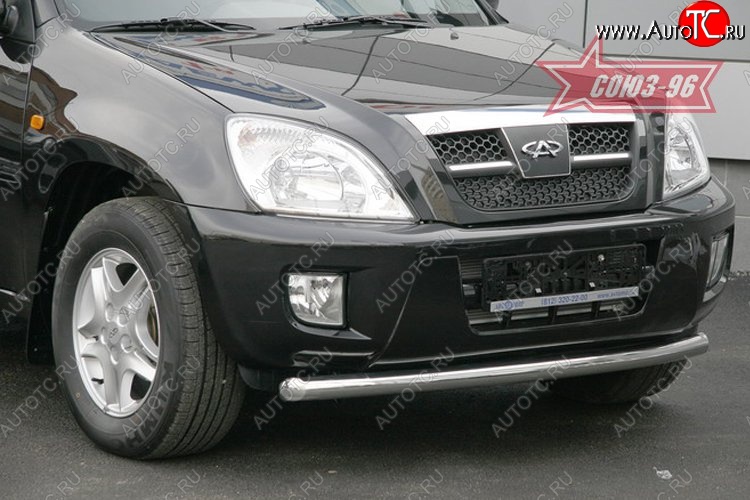 9 629 р. Защита переднего бампера одинарная Souz-96 (d60)  Chery Tiggo T11 (2005-2013) дорестайлинг  с доставкой в г. Воронеж