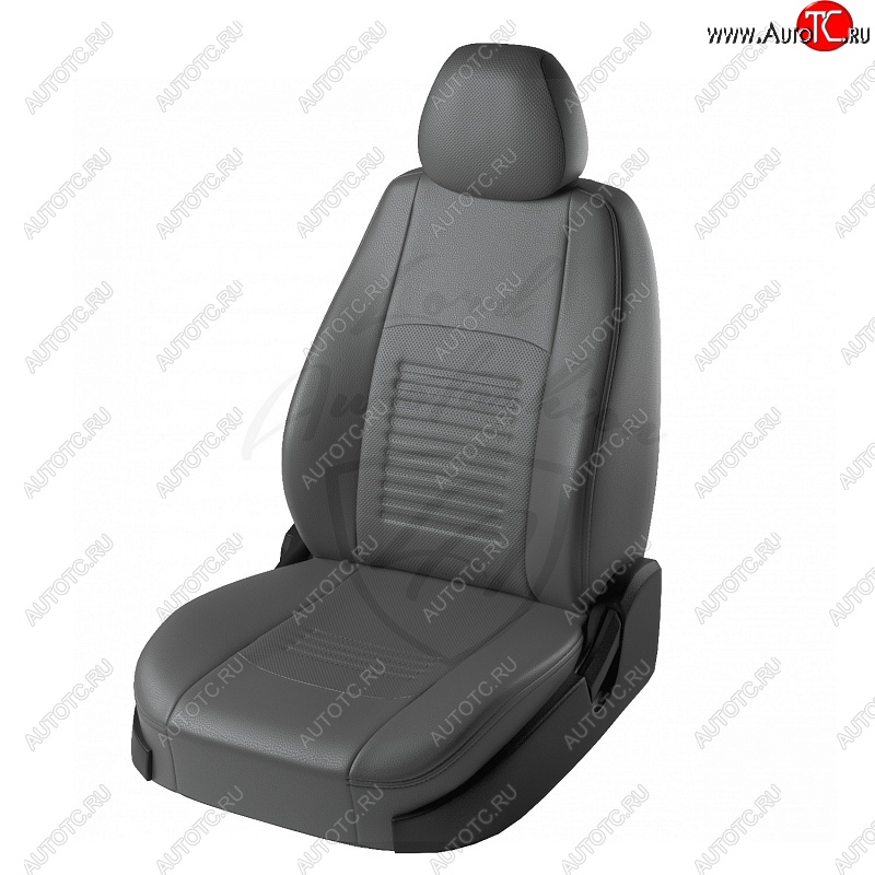 7 749 р. Чехлы для сидений Lord Autofashion Турин (экокожа)  Chery Tiggo T11 (2005-2013) дорестайлинг (Серый, вставка Серая)  с доставкой в г. Воронеж
