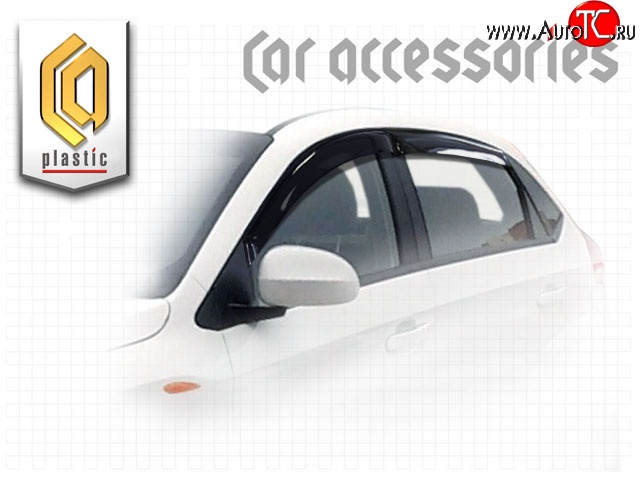 1 899 р. Комплект дефлекторов окон CA Plastic  Chery Very (2011-2016) (Classic полупрозрачный, Без хром.молдинга)  с доставкой в г. Воронеж