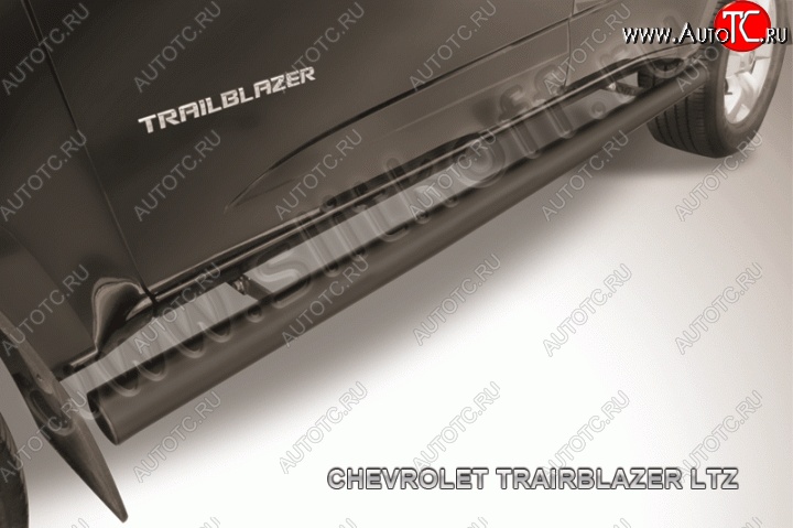 11 949 р. Защита порогов d76 труба Slitkoff  Chevrolet Trailblazer  GM800 (2012-2016) дорестайлинг (Цвет: серебристый)  с доставкой в г. Воронеж