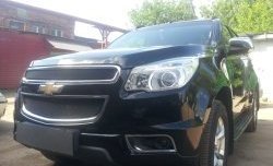 1 469 р. Нижняя сетка на бампер Russtal (черная) Chevrolet Trailblazer GM800 дорестайлинг (2012-2016)  с доставкой в г. Воронеж. Увеличить фотографию 2