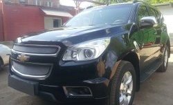 Нижняя сетка на бампер Russtal (хром) Chevrolet Trailblazer GM800 дорестайлинг (2012-2016)