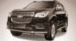 12 299 р. Одинарная защита переднего бампера из трубы диаметром 57 мм Slitkoff Chevrolet Trailblazer GM800 дорестайлинг (2012-2016) (Нержавейка, Полированная)  с доставкой в г. Воронеж. Увеличить фотографию 1