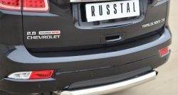 18 999 р. Одинарная защита заднего бампера из трубы диаметром 76 мм SLITKOFF  Chevrolet Trailblazer  GM800 (2012-2016) дорестайлинг  с доставкой в г. Воронеж. Увеличить фотографию 2