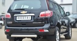18 999 р. Одинарная защита заднего бампера из трубы диаметром 76 мм SLITKOFF  Chevrolet Trailblazer  GM800 (2012-2016) дорестайлинг  с доставкой в г. Воронеж. Увеличить фотографию 4