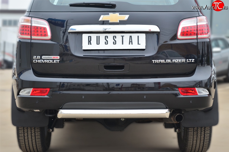 18 999 р. Одинарная защита заднего бампера из трубы диаметром 76 мм SLITKOFF  Chevrolet Trailblazer  GM800 (2012-2016) дорестайлинг  с доставкой в г. Воронеж