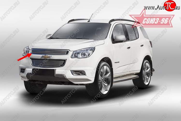 8 684 р. Декоративный элемент решетки радиатора Souz-96 (d16) Chevrolet Trailblazer GM800 дорестайлинг (2012-2016)  с доставкой в г. Воронеж