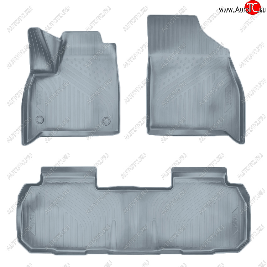 3 689 р. Коврики салона Norplast  Chevrolet Traverse (2017-2022) дорестайлинг (Цвет: серый)  с доставкой в г. Воронеж