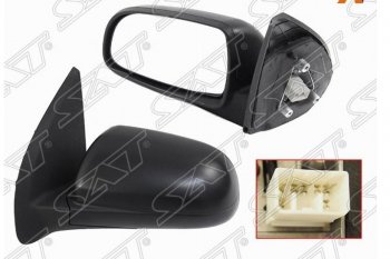 Левое зеркало заднего вида SAT (обогрев, 3 контакта) Chevrolet Aveo  T250 (2006-2011) седан рестайлинг
