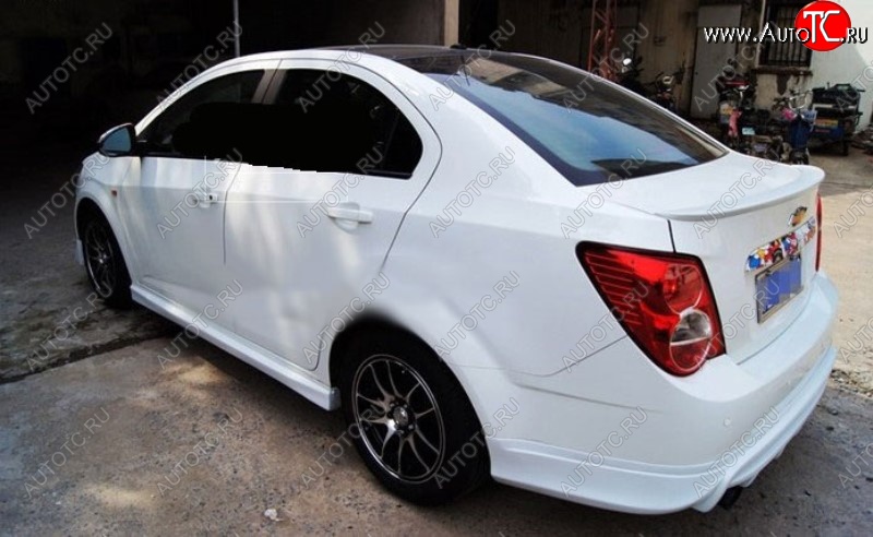 2 999 р. Лип спойлер CT Chevrolet Aveo T300 седан (2011-2015) (Неокрашенный)  с доставкой в г. Воронеж