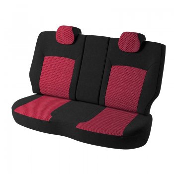 5 899 р. Чехлы для сидений Lord Autofashion Дублин (жаккард)  Chevrolet Aveo  T300 (2011-2015) седан, хэтчбек (Черный, вставка Рогожка (красный))  с доставкой в г. Воронеж. Увеличить фотографию 2