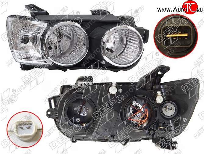4 999 р. Правая передняя фара DEPO (хром)  Chevrolet Aveo  T300 (2011-2015) седан, хэтчбек  с доставкой в г. Воронеж