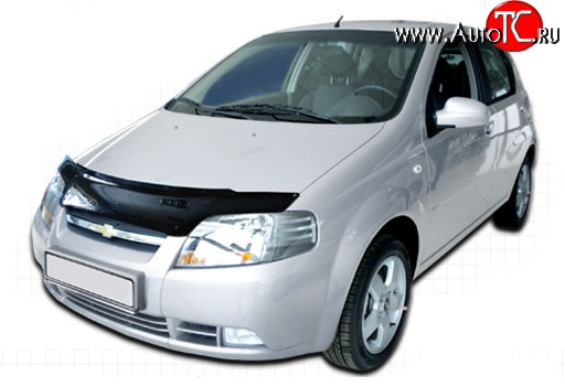2 699 р. Дефлектор капота NovLine Chevrolet Aveo T250 хэтчбек 5 дв рестайлинг (2006-2011)  с доставкой в г. Воронеж