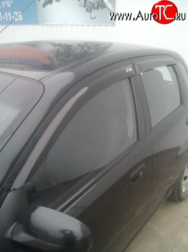 999 р. Комплект дефлекторов окон (ветровиков) 4 шт. (5 дв.) Russtal Chevrolet Aveo T200 хэтчбек 5 дв (2002-2008)  с доставкой в г. Воронеж