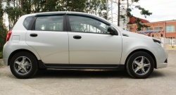 6 749 р. Накладки порогов RA  Chevrolet Aveo  T250 (2006-2011) хэтчбек 5 дв рестайлинг (Поверхность глянец (под окраску), Неокрашенные)  с доставкой в г. Воронеж. Увеличить фотографию 2