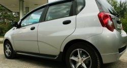 6 749 р. Накладки порогов RA  Chevrolet Aveo  T250 (2006-2011) хэтчбек 5 дв рестайлинг (Поверхность глянец (под окраску), Неокрашенные)  с доставкой в г. Воронеж. Увеличить фотографию 4