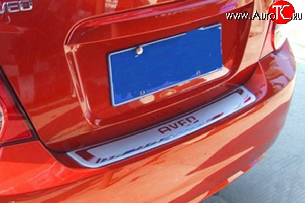 1 199 р. Накладка защитная на задний бампер M-VRS Chevrolet Aveo T300 хэтчбек (2011-2015)  с доставкой в г. Воронеж