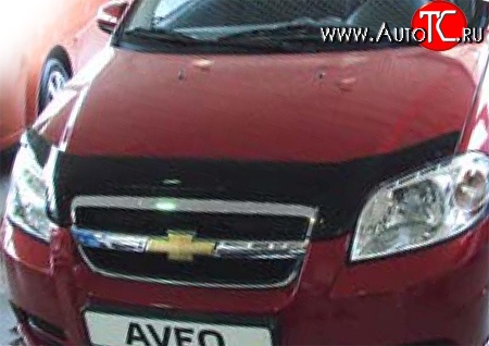 2 699 р. Дефлектор капота NovLine  Chevrolet Aveo  T250 (2006-2011), ЗАЗ Vida (2012-2018)  с доставкой в г. Воронеж