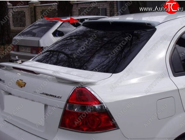 1 999 р. Козырёк на заднее стекло CT Chevrolet Aveo T200 седан (2003-2008) (Неокрашенный)  с доставкой в г. Воронеж