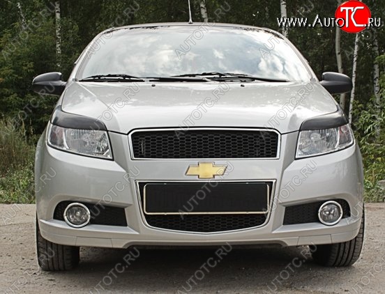 739 р. Реснички на фары CT v2 Chevrolet Aveo T250 хэтчбек 5 дв рестайлинг (2006-2011) (Неокрашенные)  с доставкой в г. Воронеж