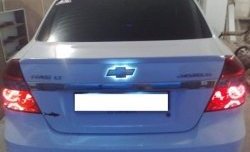 3 499 р. Лип спойлер CT Chevrolet Aveo T200 седан (2003-2008) (Неокрашенный)  с доставкой в г. Воронеж. Увеличить фотографию 3