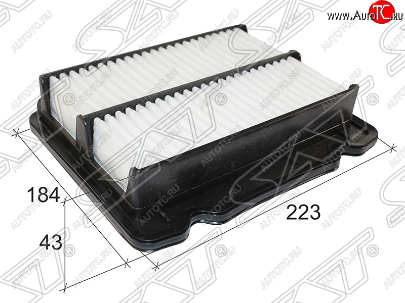 242 р. Фильтр воздушный двигателя SAT (223*184*43)  Chevrolet Aveo  T250 (2006-2011), Chevrolet Kalos (2002-2008), Ravon Nexia R3 (2016-2020)  с доставкой в г. Воронеж