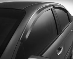 1 869 р. Дефлекторы окон (ветровики) SIM 4 шт Chevrolet Aveo T300 седан (2011-2015)  с доставкой в г. Воронеж. Увеличить фотографию 2