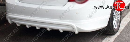 4 199 р. Накладка на задний бампер CT Chevrolet Aveo T300 седан (2011-2015) (Неокрашенная)  с доставкой в г. Воронеж