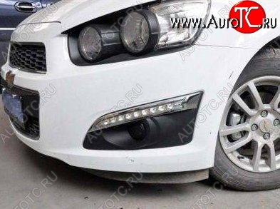 10 999 р. Дневные ходовые огни СТ  Chevrolet Aveo  T300 (2011-2015) седан, хэтчбек  с доставкой в г. Воронеж