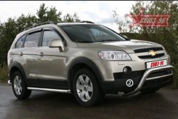 18 314 р. Защита переднего бампера Souz-96 (d76) Chevrolet Captiva  дорестайлинг (2006-2011)  с доставкой в г. Воронеж. Увеличить фотографию 2