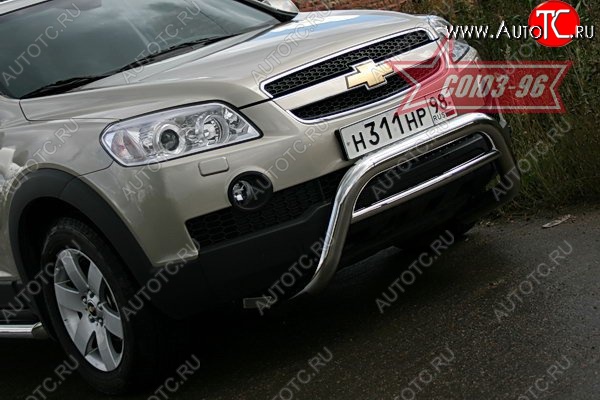18 314 р. Защита переднего бампера Souz-96 (d76) Chevrolet Captiva  дорестайлинг (2006-2011)  с доставкой в г. Воронеж