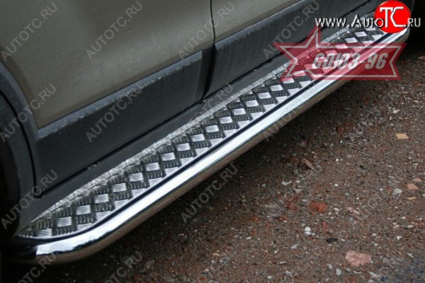 13 994 р. Защита порогов с листом Souz-96 (d60).  Chevrolet Captiva (2006-2011)  дорестайлинг  с доставкой в г. Воронеж