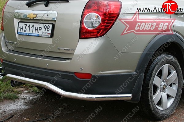 9 989 р. Защита заднего бампера Souz-96 (d60)  Chevrolet Captiva (2006-2011)  дорестайлинг  с доставкой в г. Воронеж