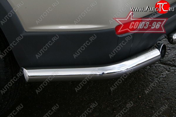 11 249 р. Защита заднего бампера Souz-96 (d76) Chevrolet Captiva  дорестайлинг (2006-2011)  с доставкой в г. Воронеж