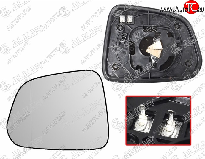 1 339 р. Левое полотно зеркала ALCAR (асферическое с обогревом) Chevrolet Captiva 2-ой рестайлинг (2013-2016)  с доставкой в г. Воронеж