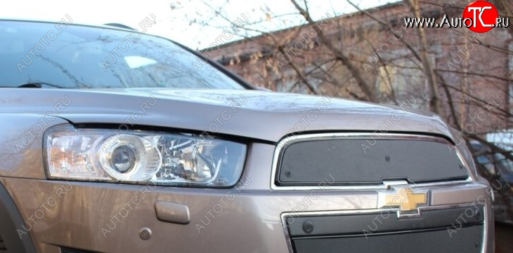 599 р. Зимняя заглушка решетки радиатора Стрелка 11 Премиум Chevrolet Captiva 2-ой рестайлинг (2013-2016)  с доставкой в г. Воронеж